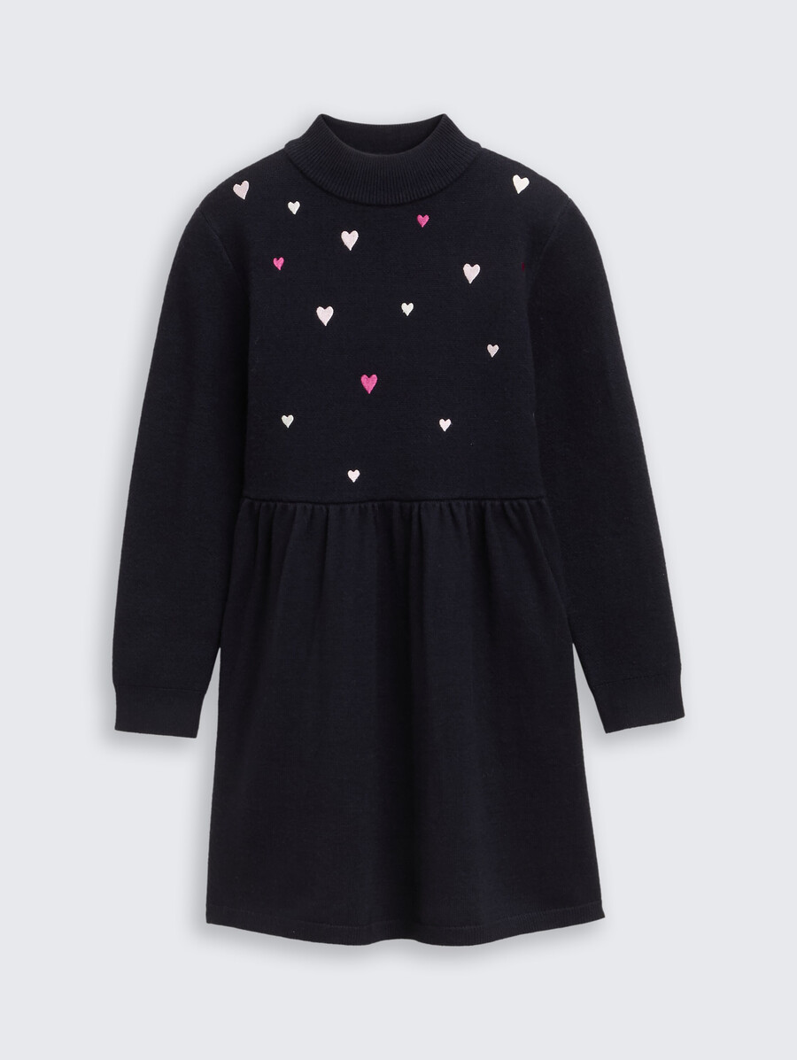 mini vestido de punto con bordado