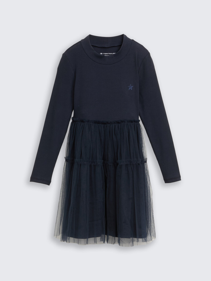 mini vestido con falda de tul