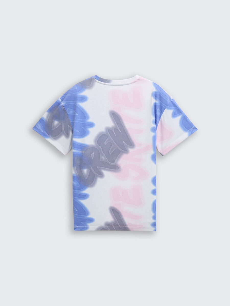 camiseta oversize con estampado integral