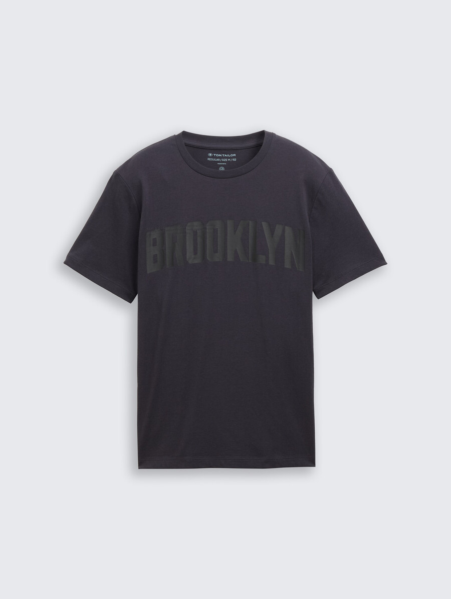 camiseta con estampado de texto