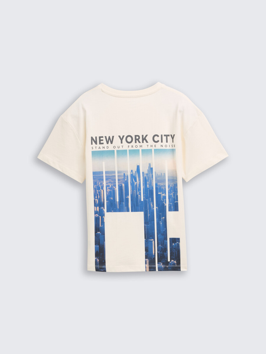camiseta oversize con estampado en la espalda