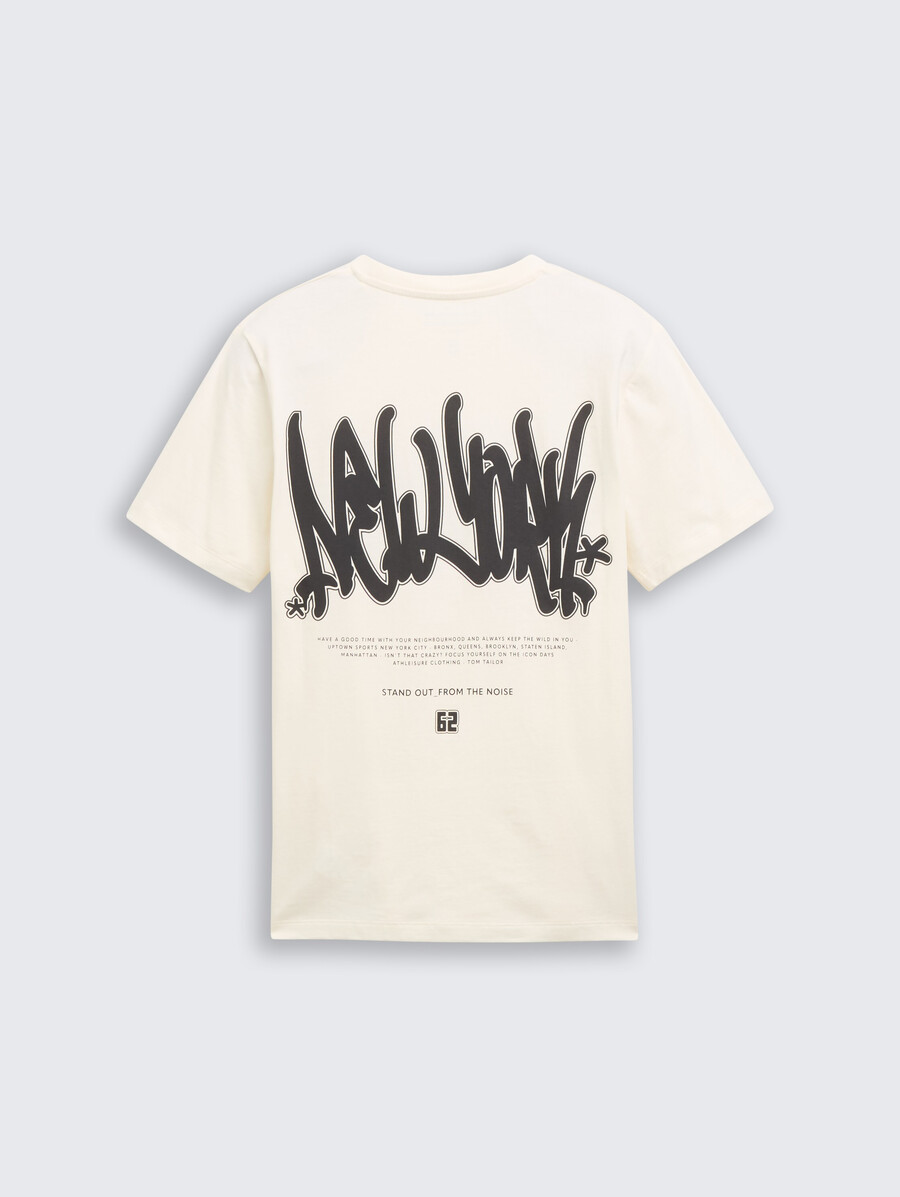 camiseta con estampado de texto