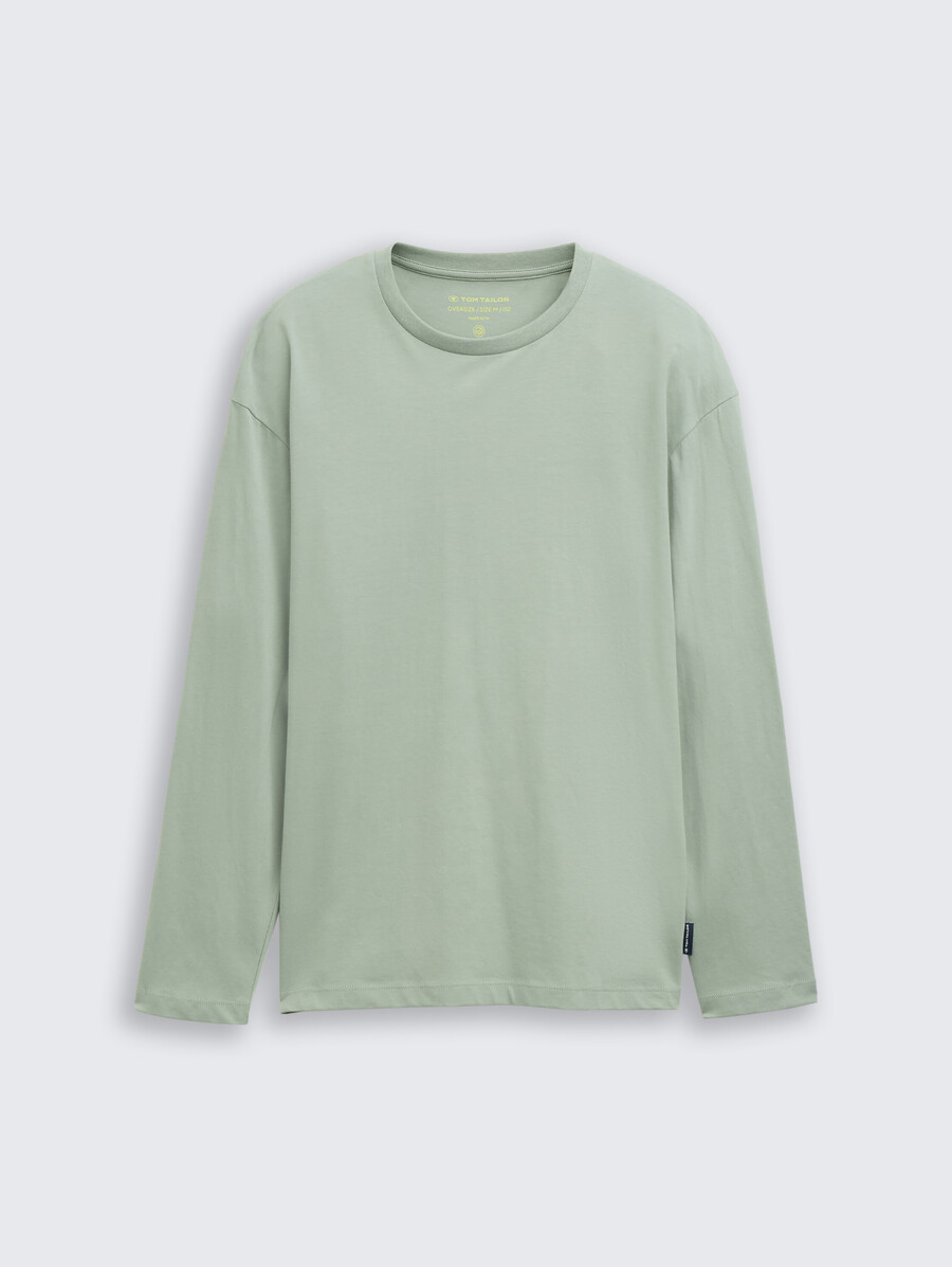 camisa de manga larga oversize con estampado