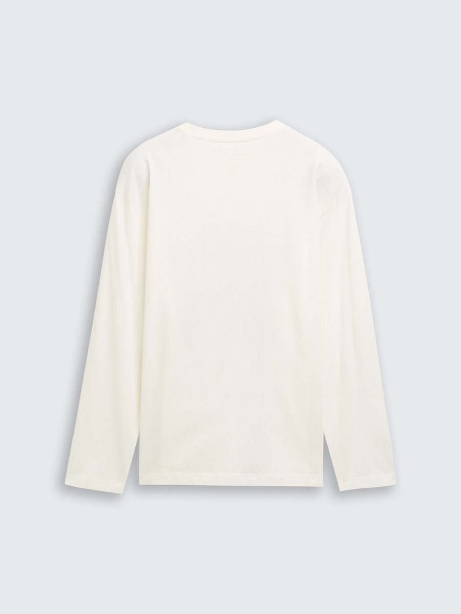 camisa de manga larga oversize con estampado