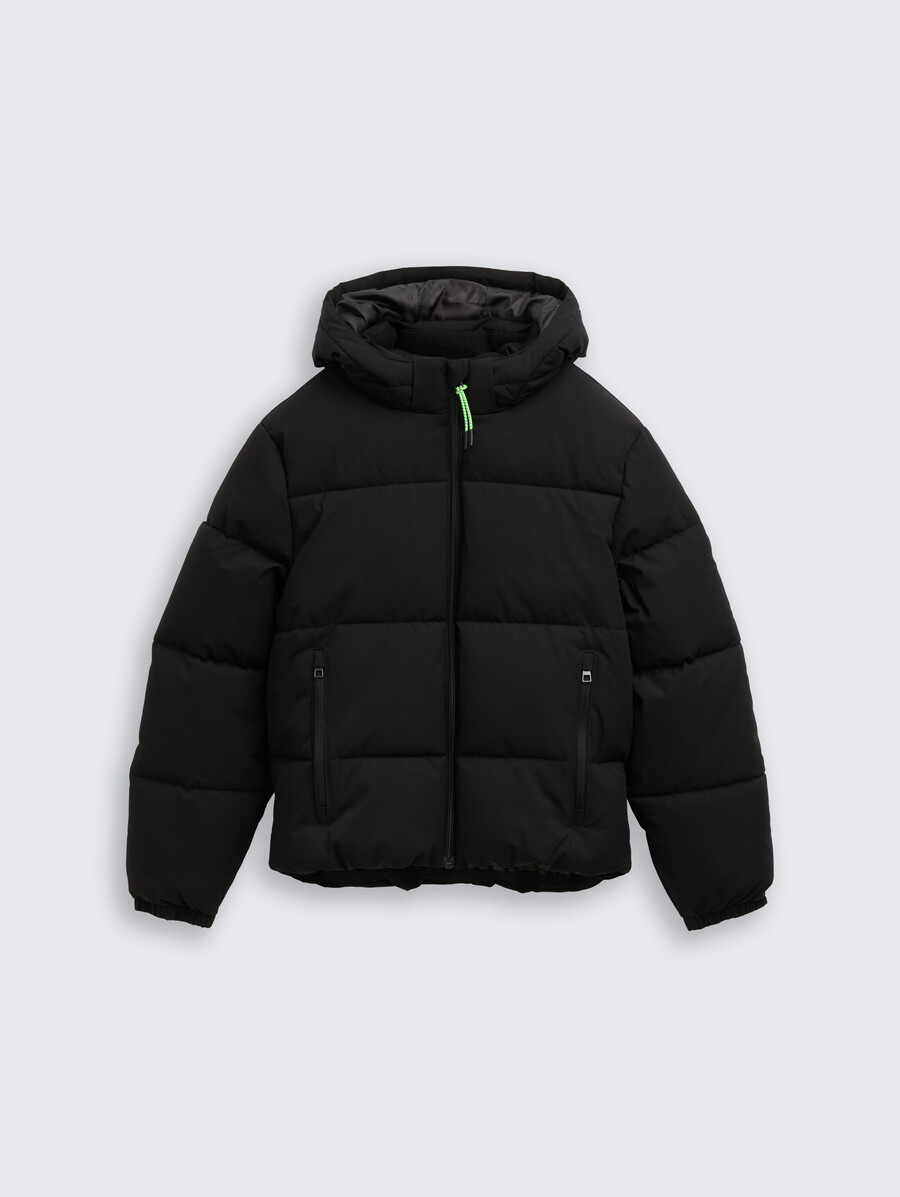 chaqueta acolchada con capucha desmontable