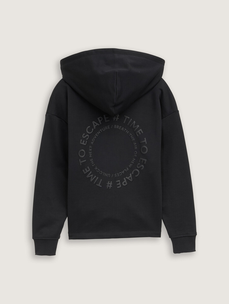 sudadera con capucha de gran tamaño con estampado