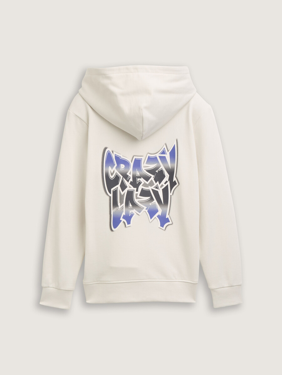 sudadera con capucha y estampado en la espalda