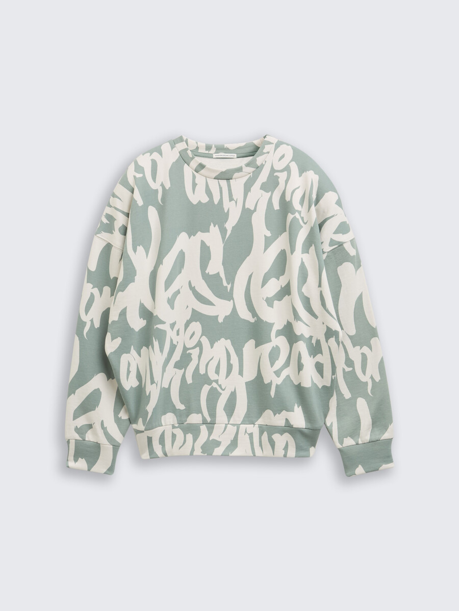 sudadera oversize con estampado integral