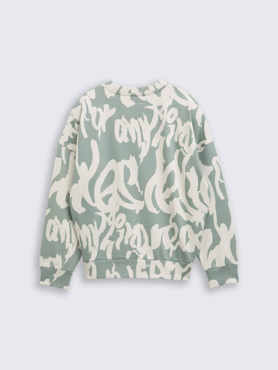 sudadera oversize con estampado integral