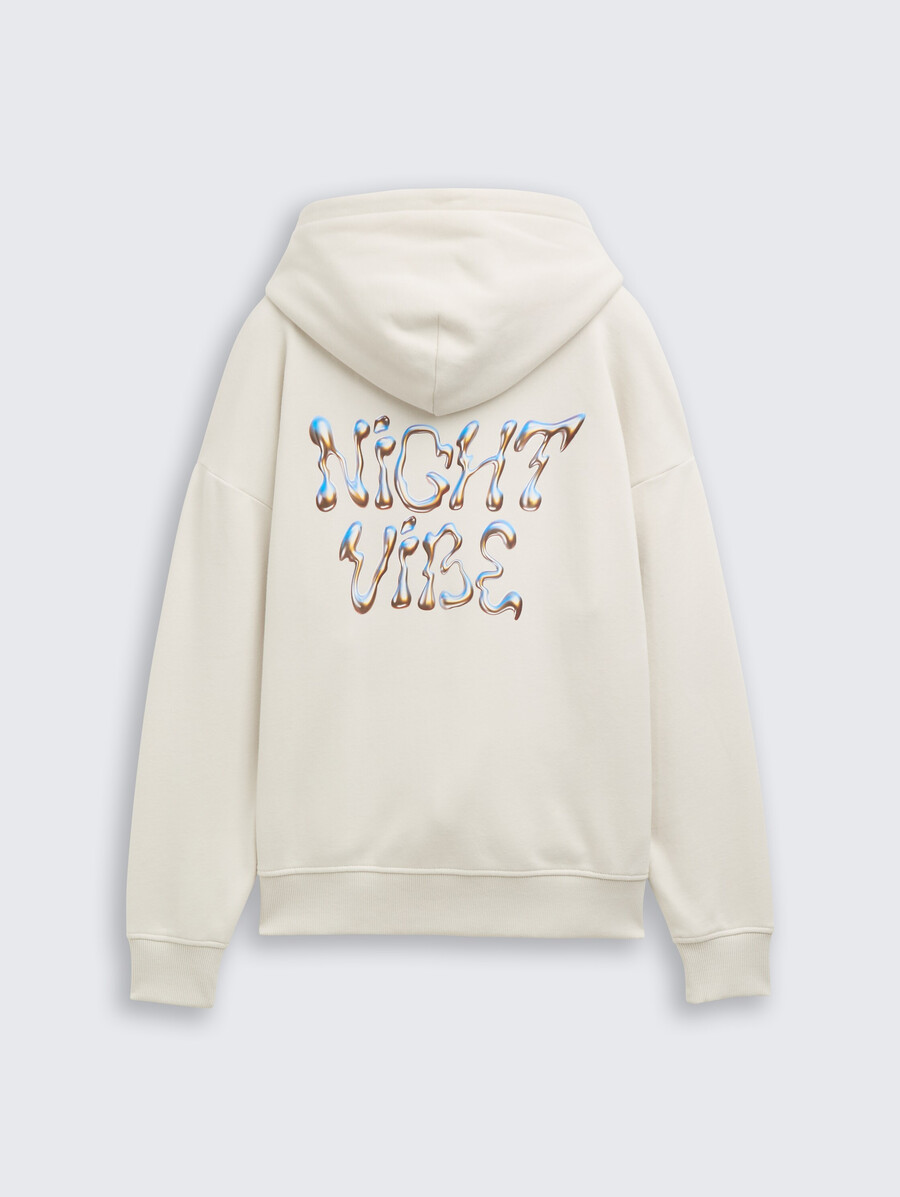 sudadera con capucha de gran tamaño con estampado en la espalda