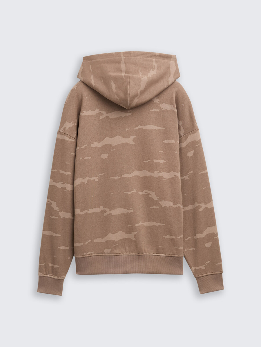 sudadera con capucha de gran tamaño con estampado integral
