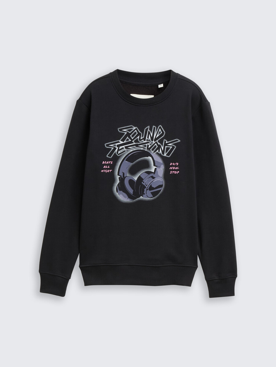 sudadera con estampado de motivos