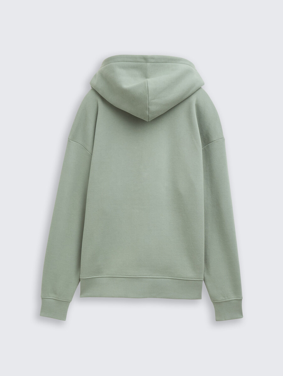 sudadera con capucha de gran tamaño y cremallera