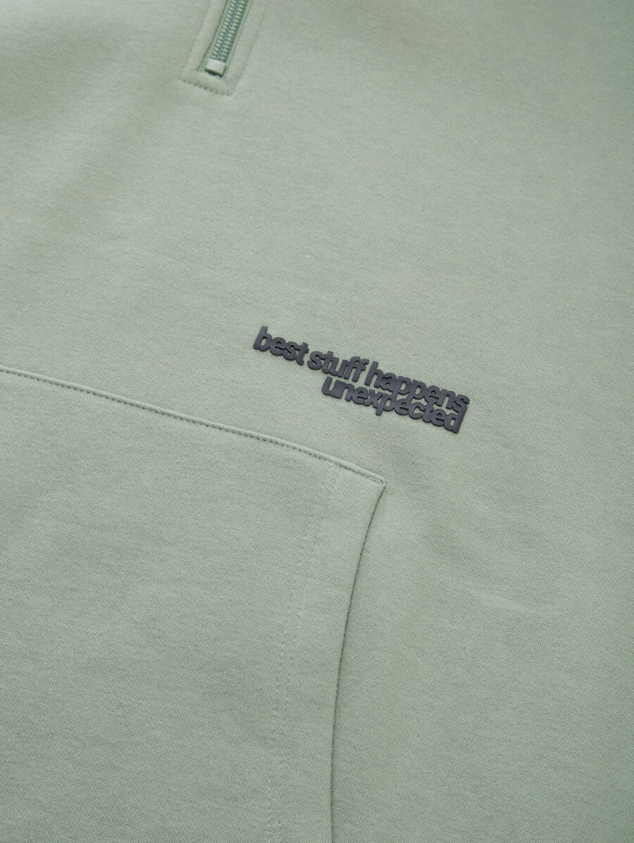 sudadera con capucha de gran tamaño y cremallera