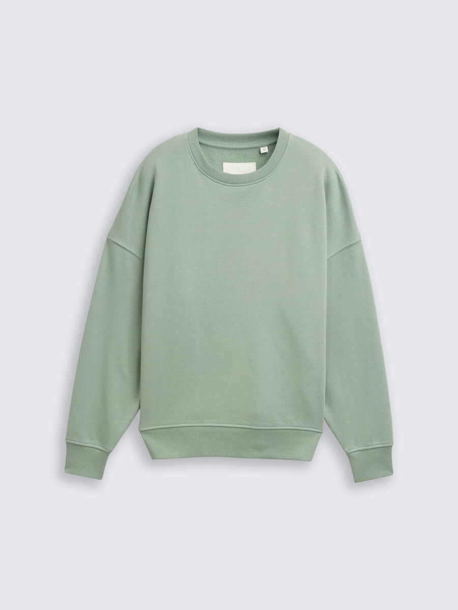 sudadera oversize con estampado en la espalda