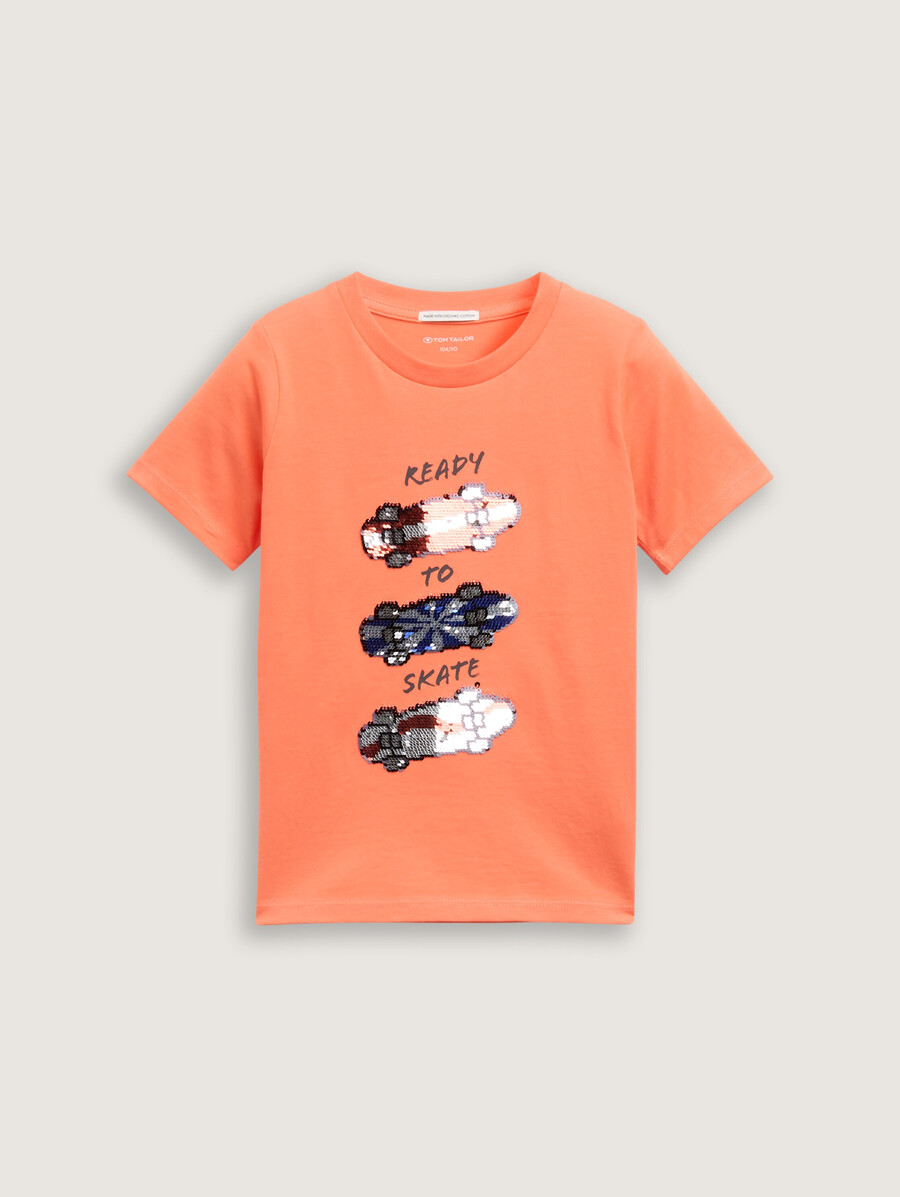 camiseta con lentejuelas reversibles