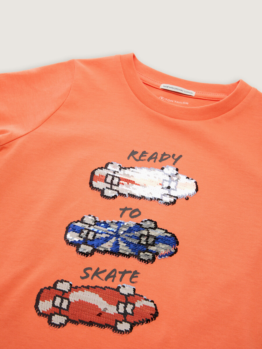 camiseta con lentejuelas reversibles