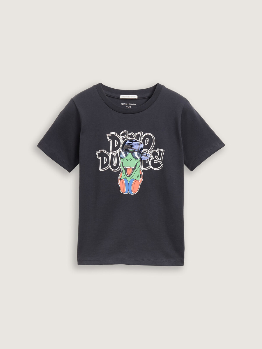 camiseta con lentejuelas reversibles
