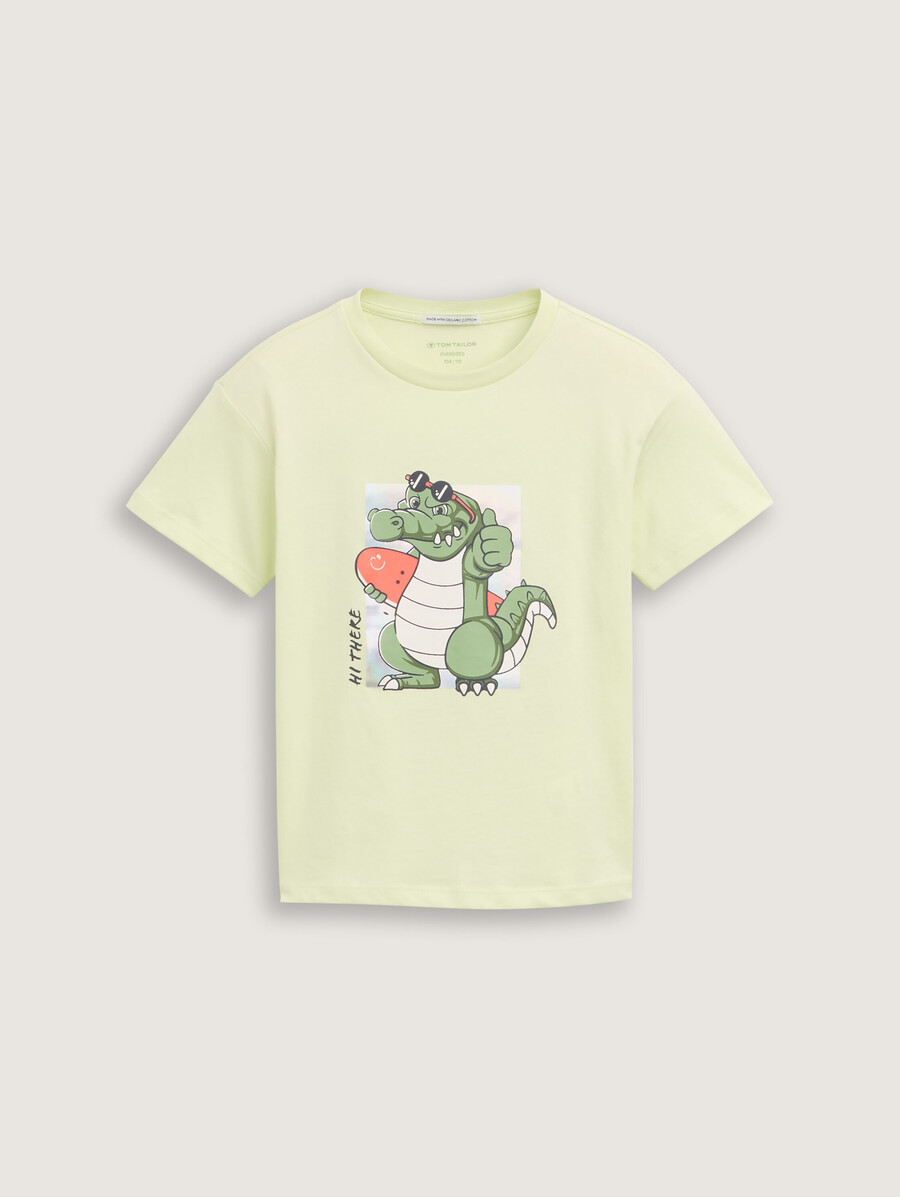 camiseta oversize con estampado