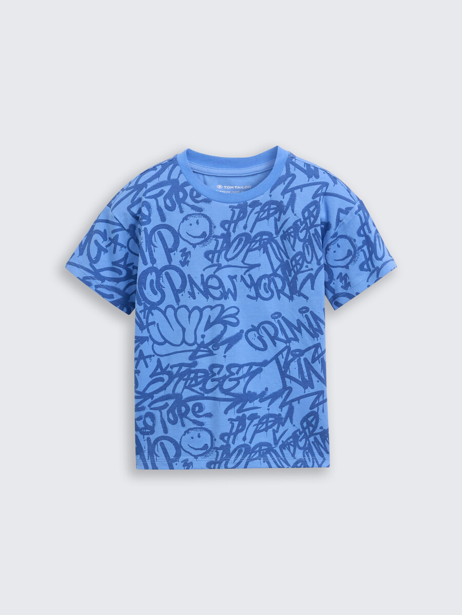 camiseta oversize con estampado integral