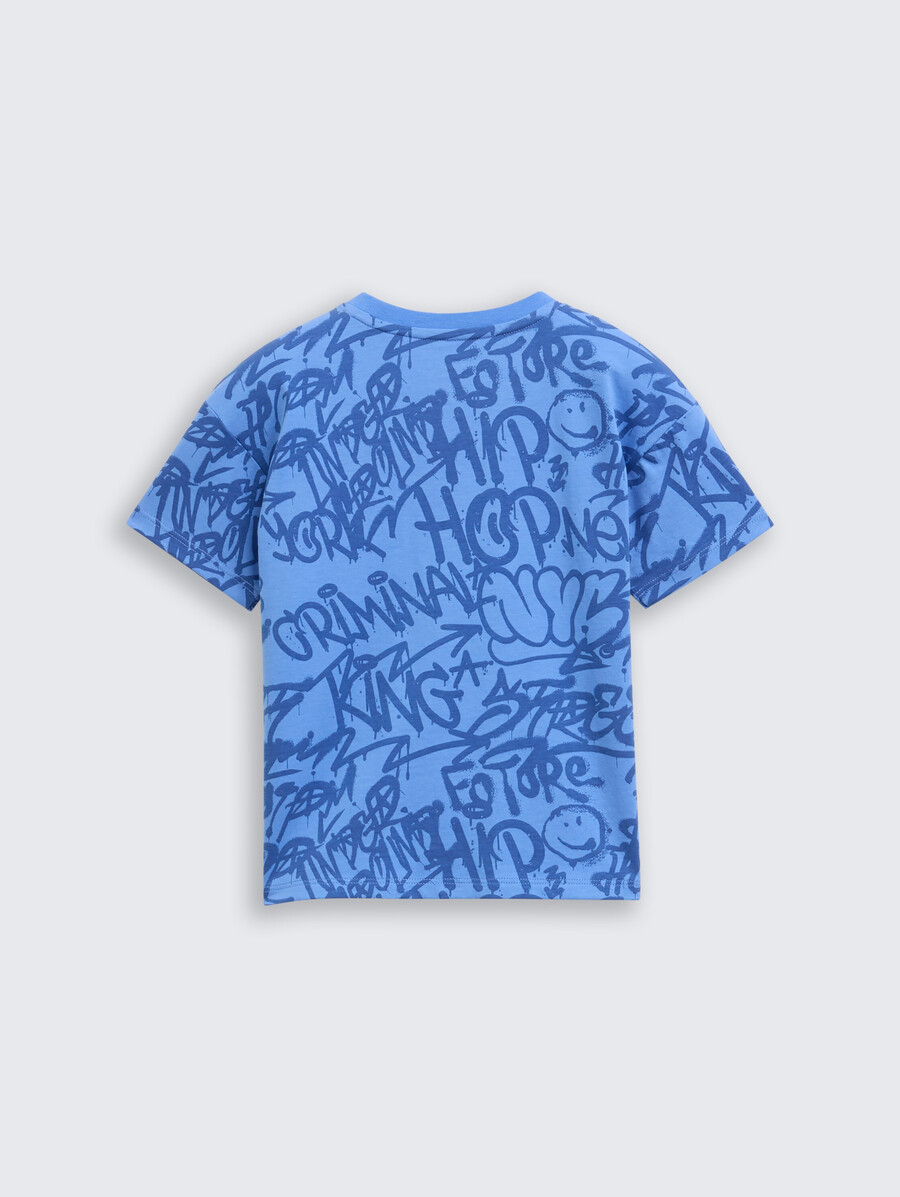 camiseta oversize con estampado integral