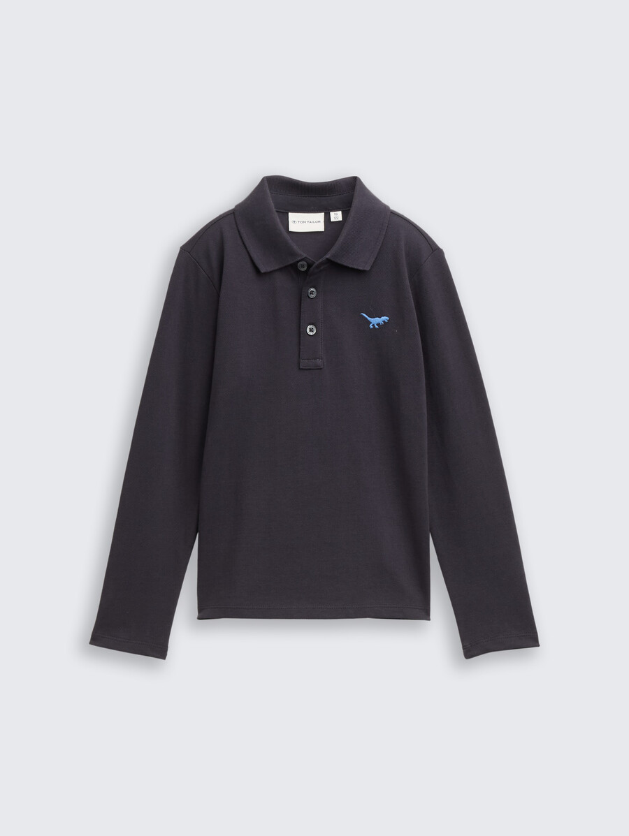 polo de manga larga con bordado