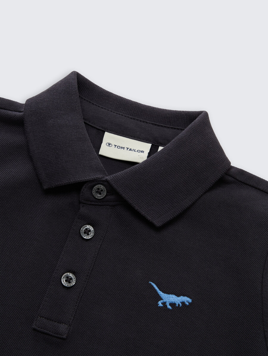 polo de manga larga con bordado
