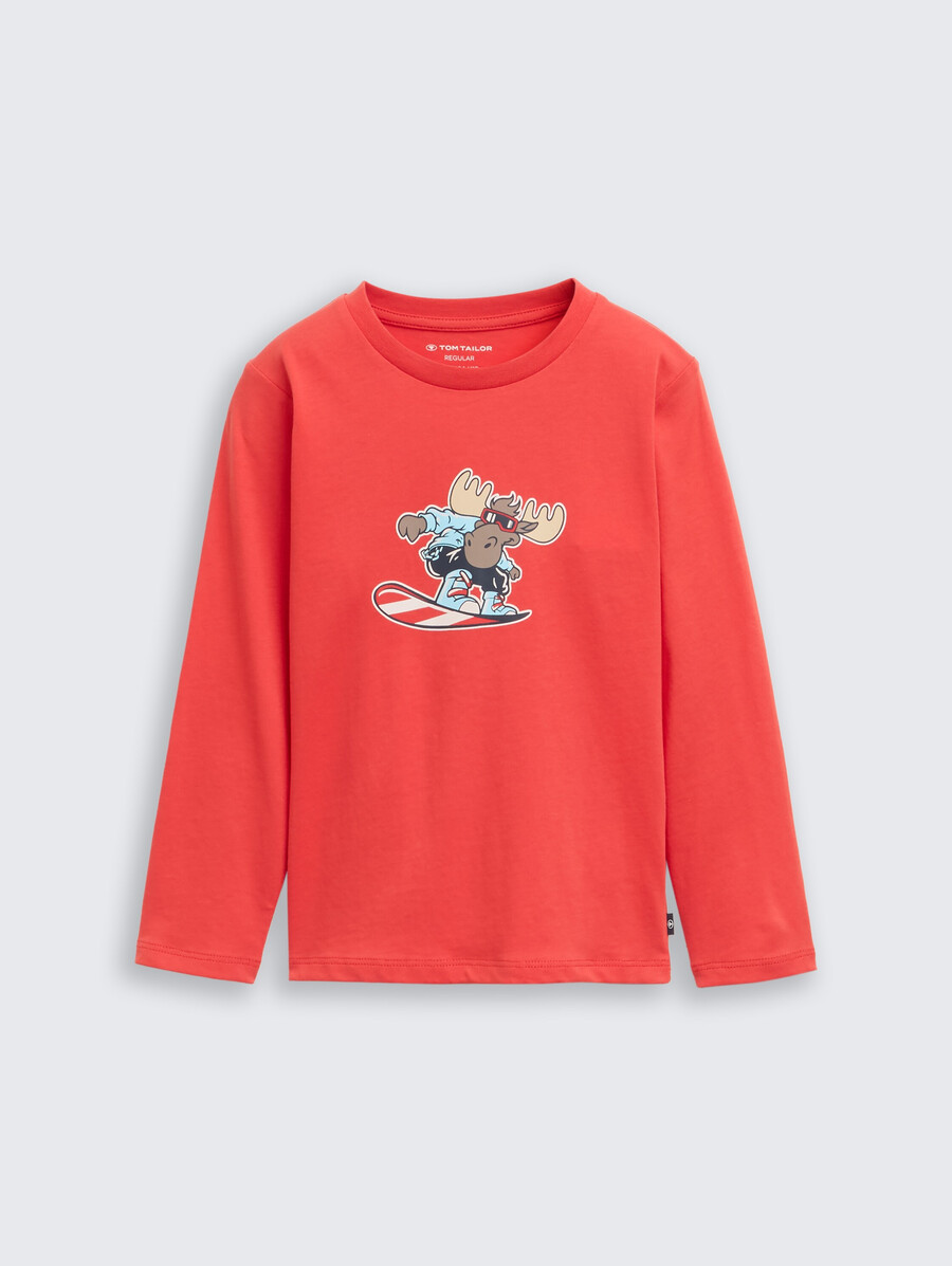 camisa de manga larga con estampado