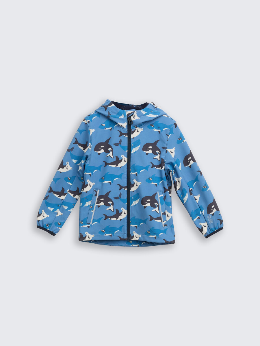 chaqueta softshell con estampado integral