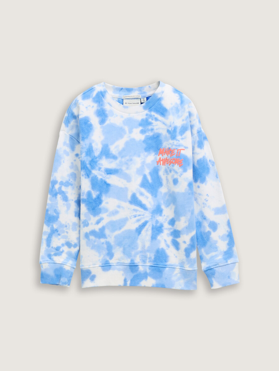 sudadera oversize con efecto tie-dye