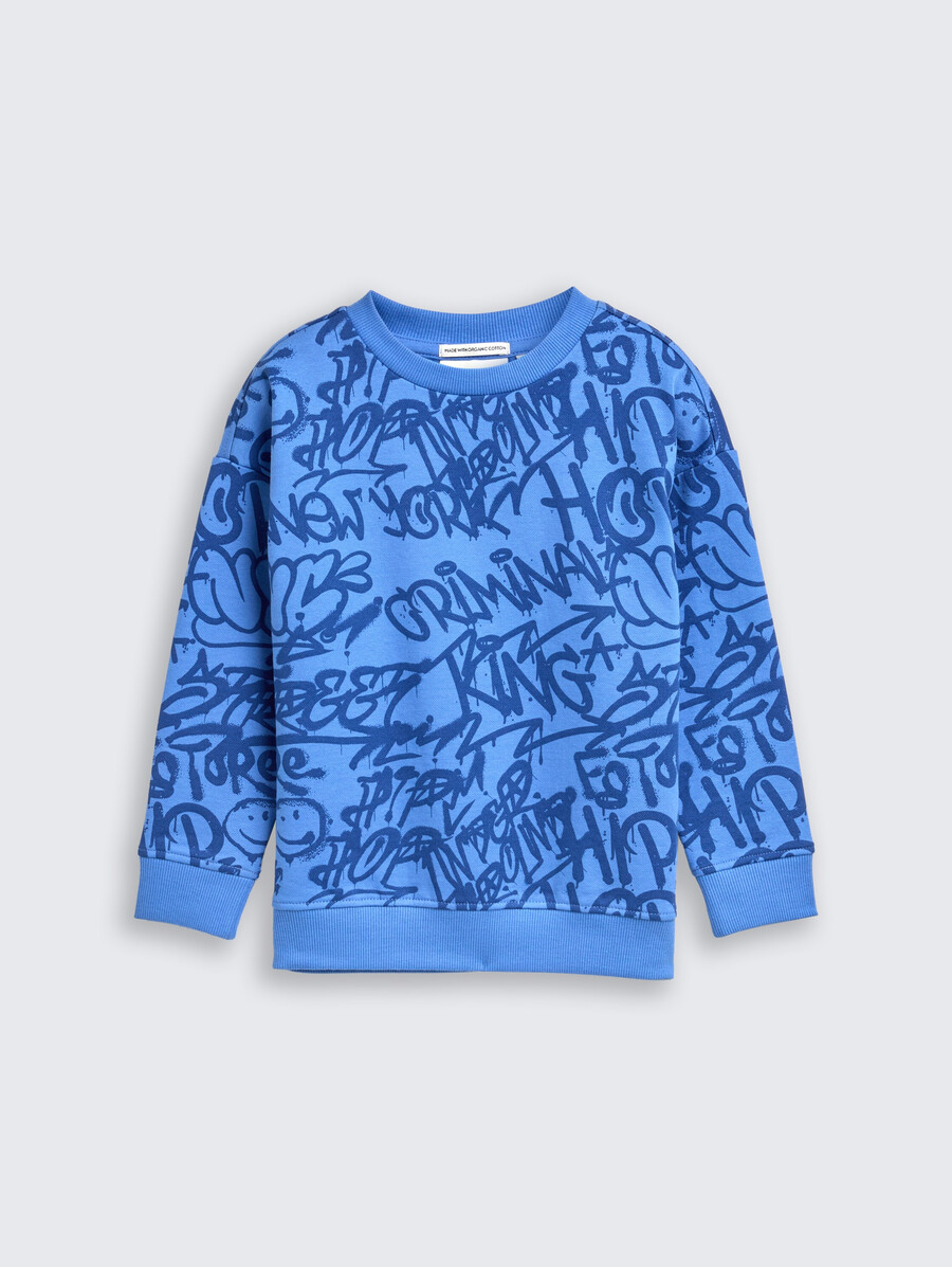 sudadera oversize con estampado integral