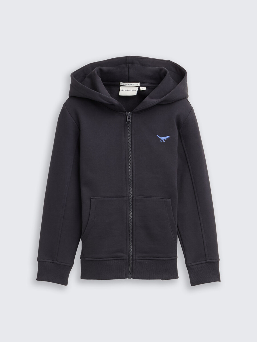 chaqueta deportiva con capucha y bordado