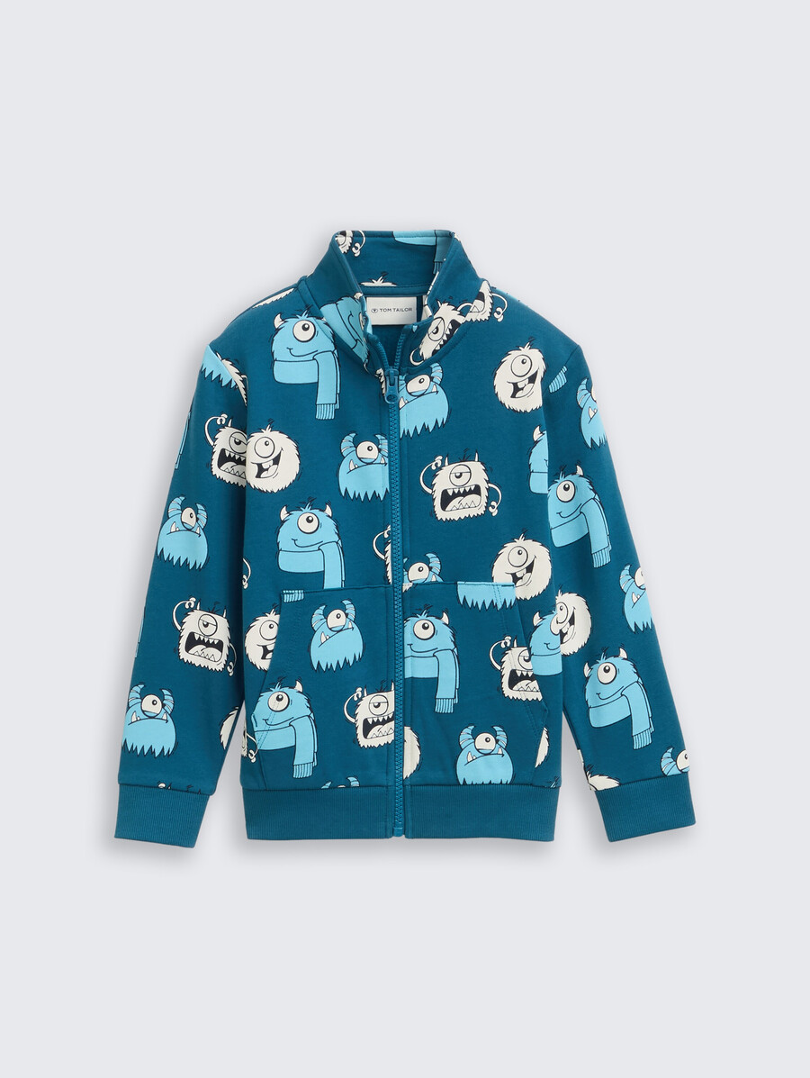 chaqueta sudadera con estampado integral