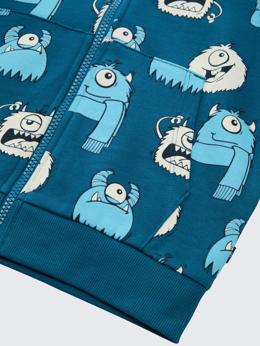 chaqueta sudadera con estampado integral