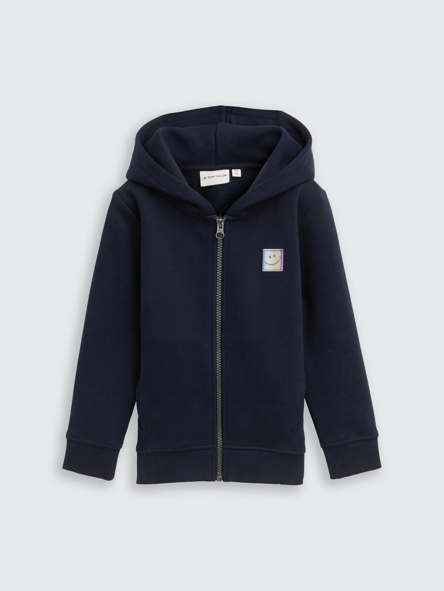 chaqueta sudadera con capucha y estampado en la espalda