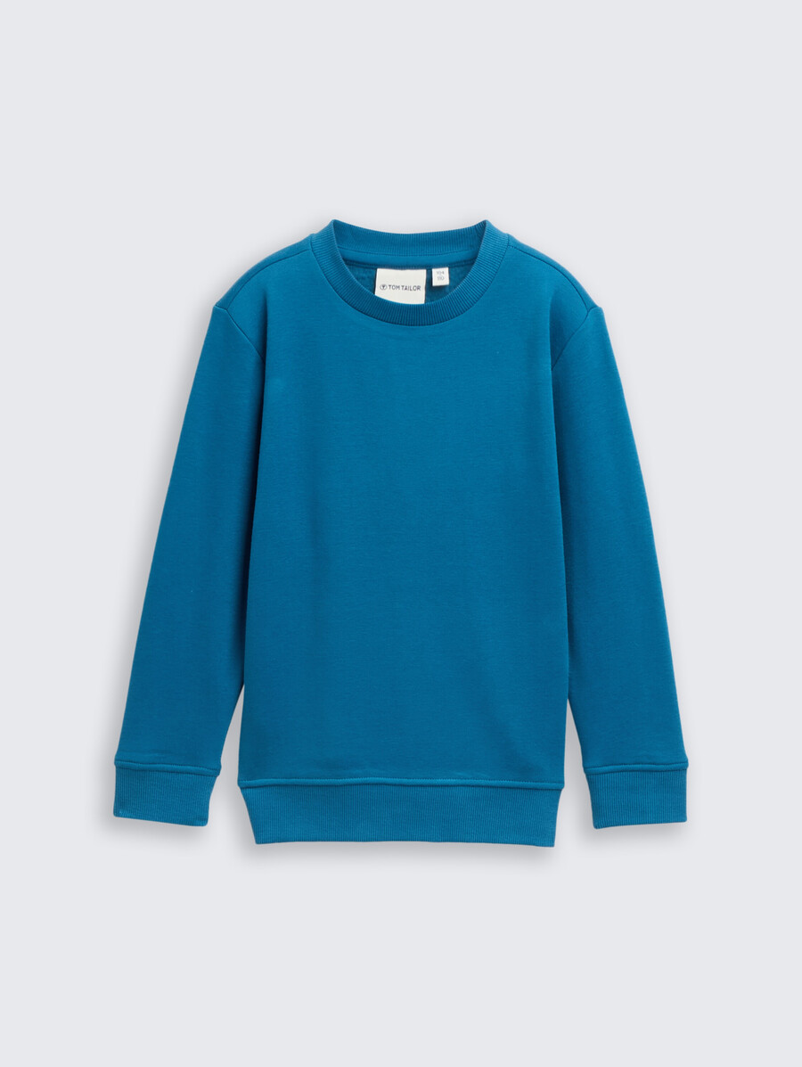 sudadera básica con estampado en la espalda