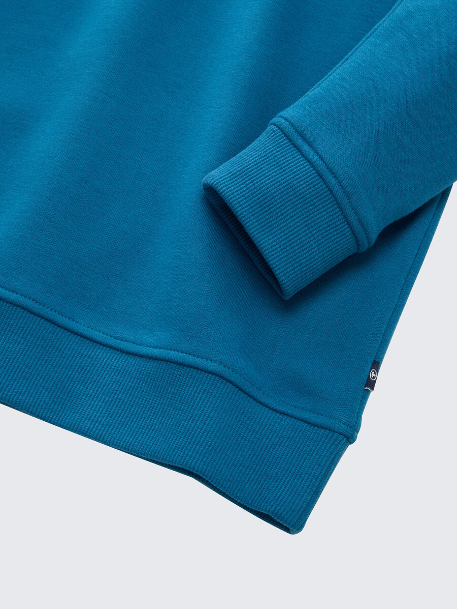 sudadera básica con estampado en la espalda