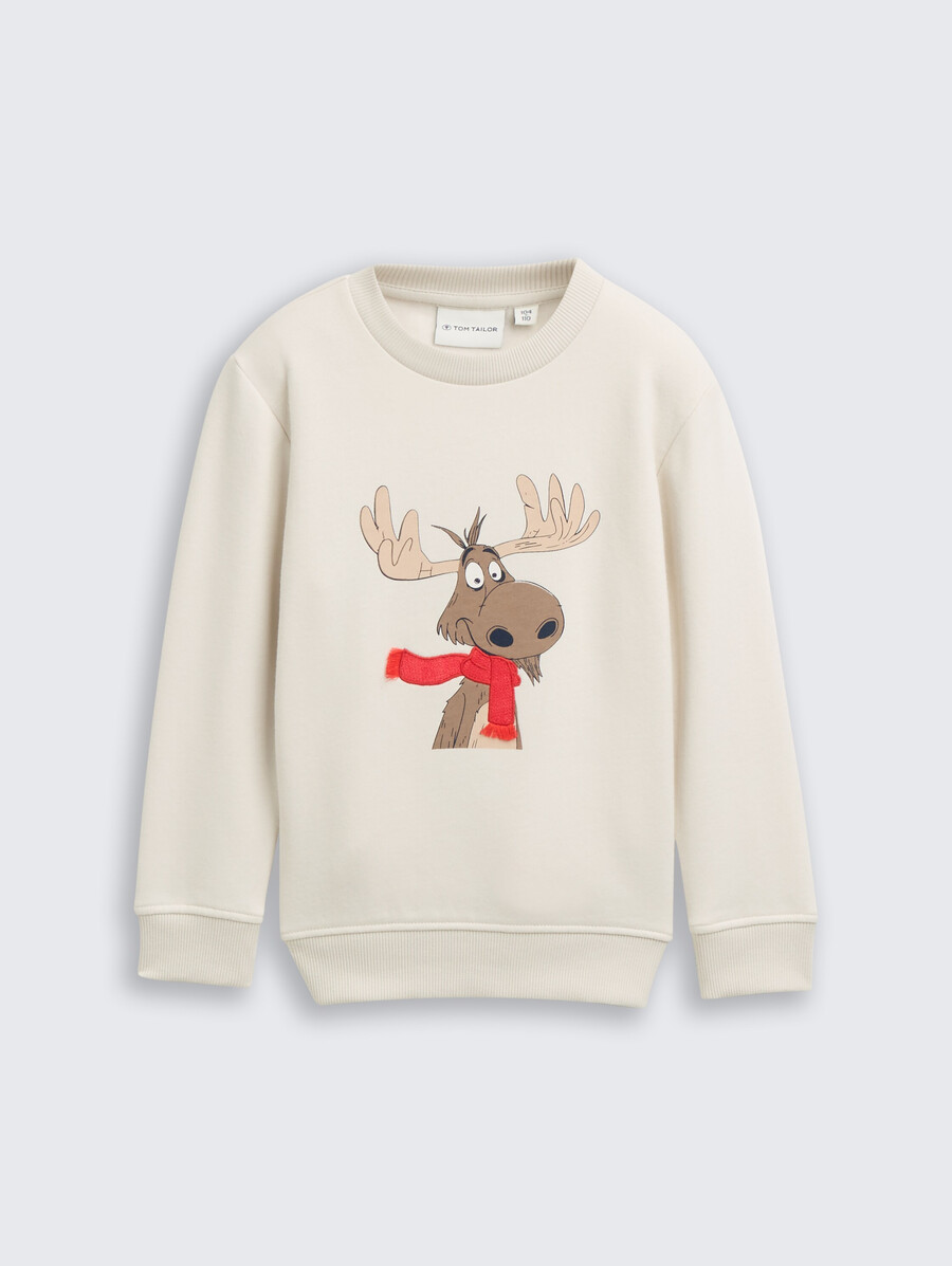 sudadera básica con estampado