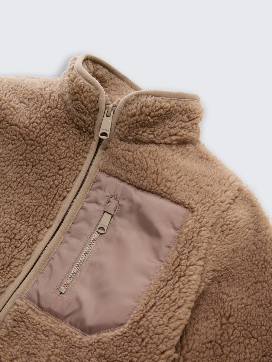 chaqueta sudadera de peluche con forro polar