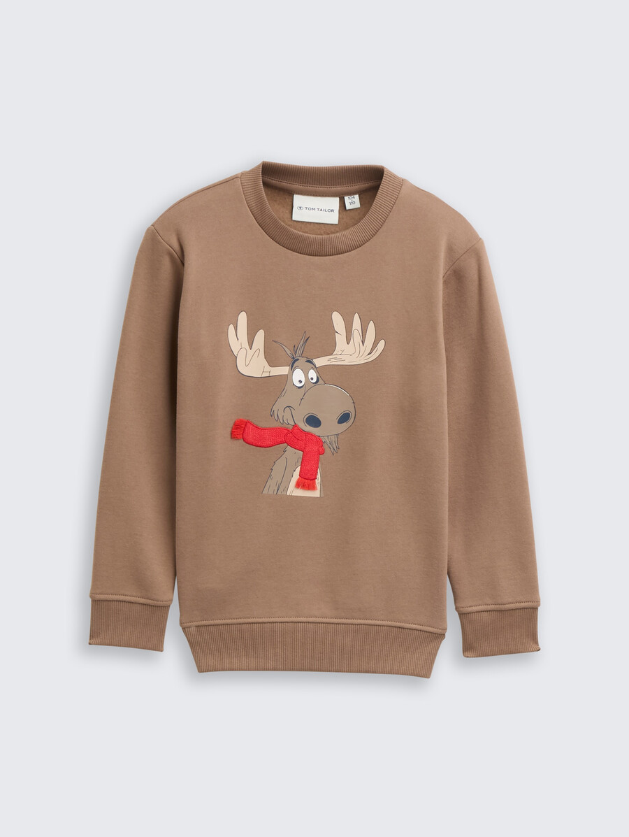 sudadera básica con estampado