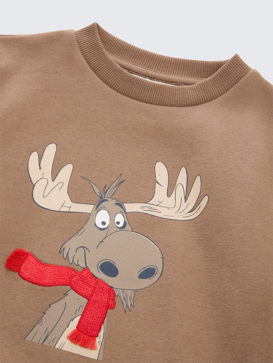 sudadera básica con estampado