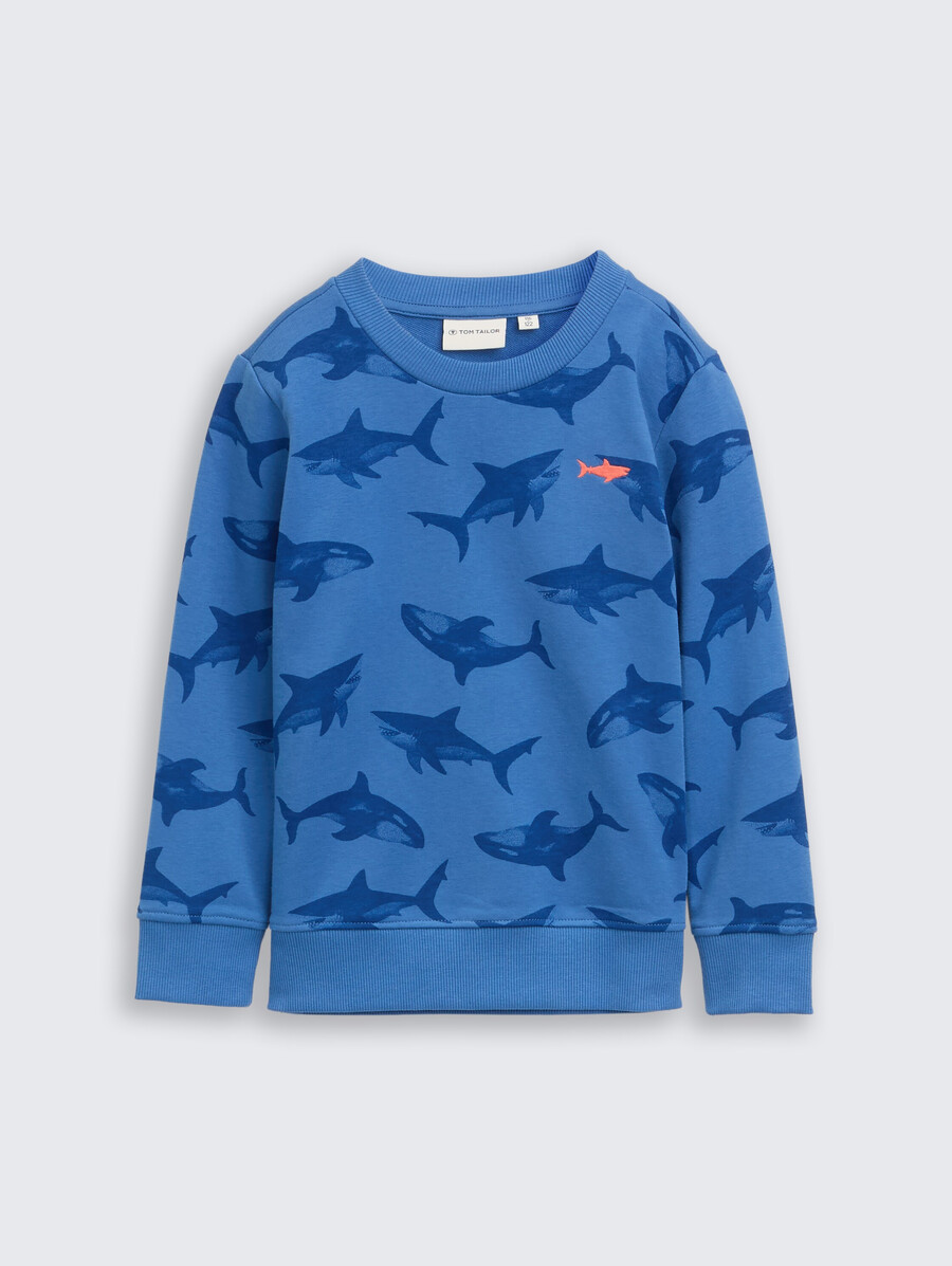 sudadera básica con estampado integral