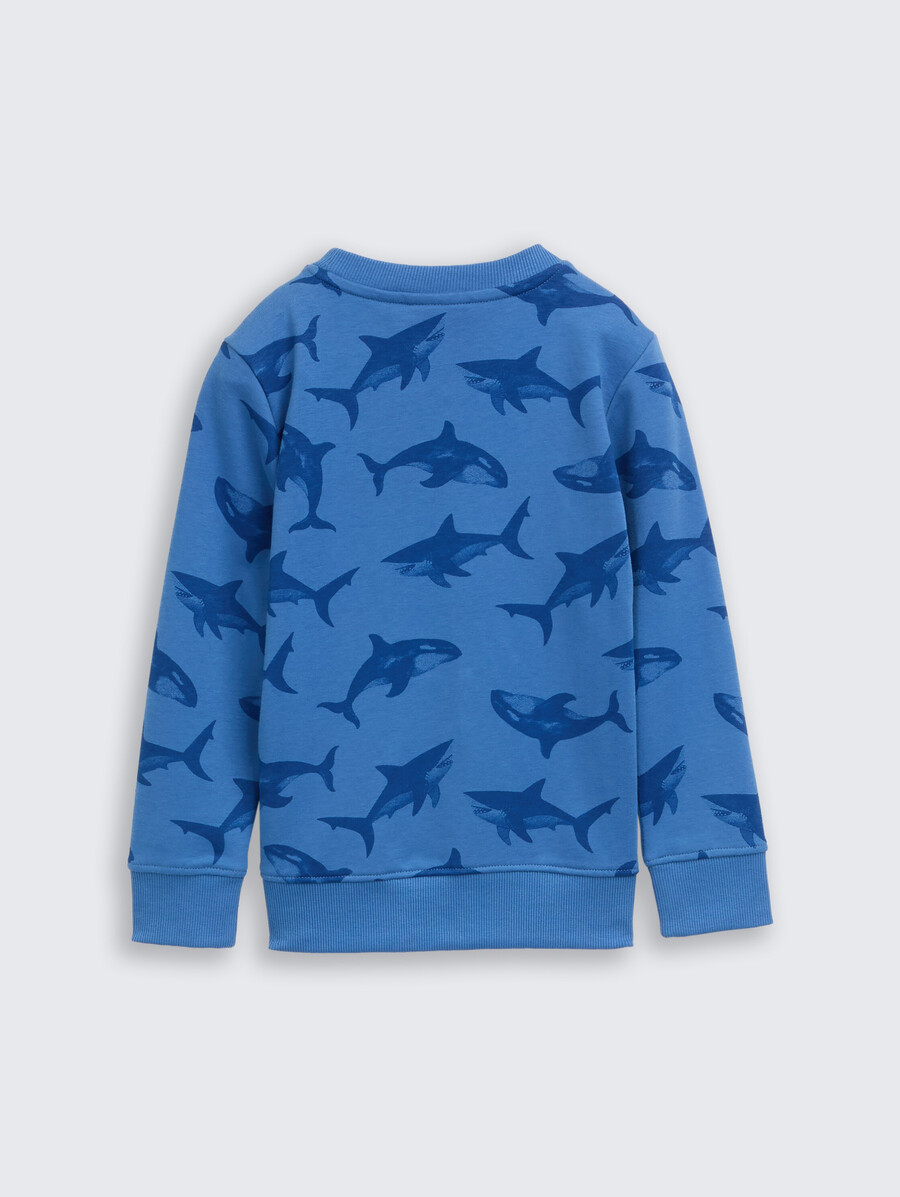 sudadera básica con estampado integral