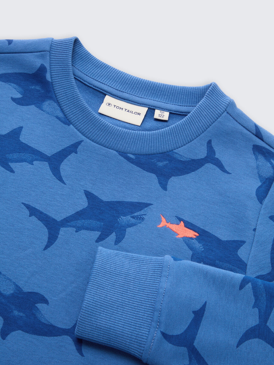 sudadera básica con estampado integral