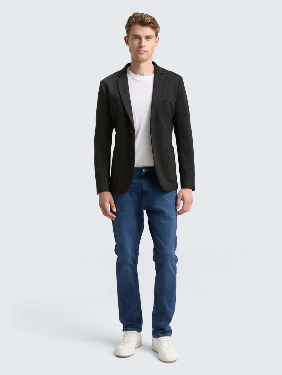 chaqueta de piqué de corte regular