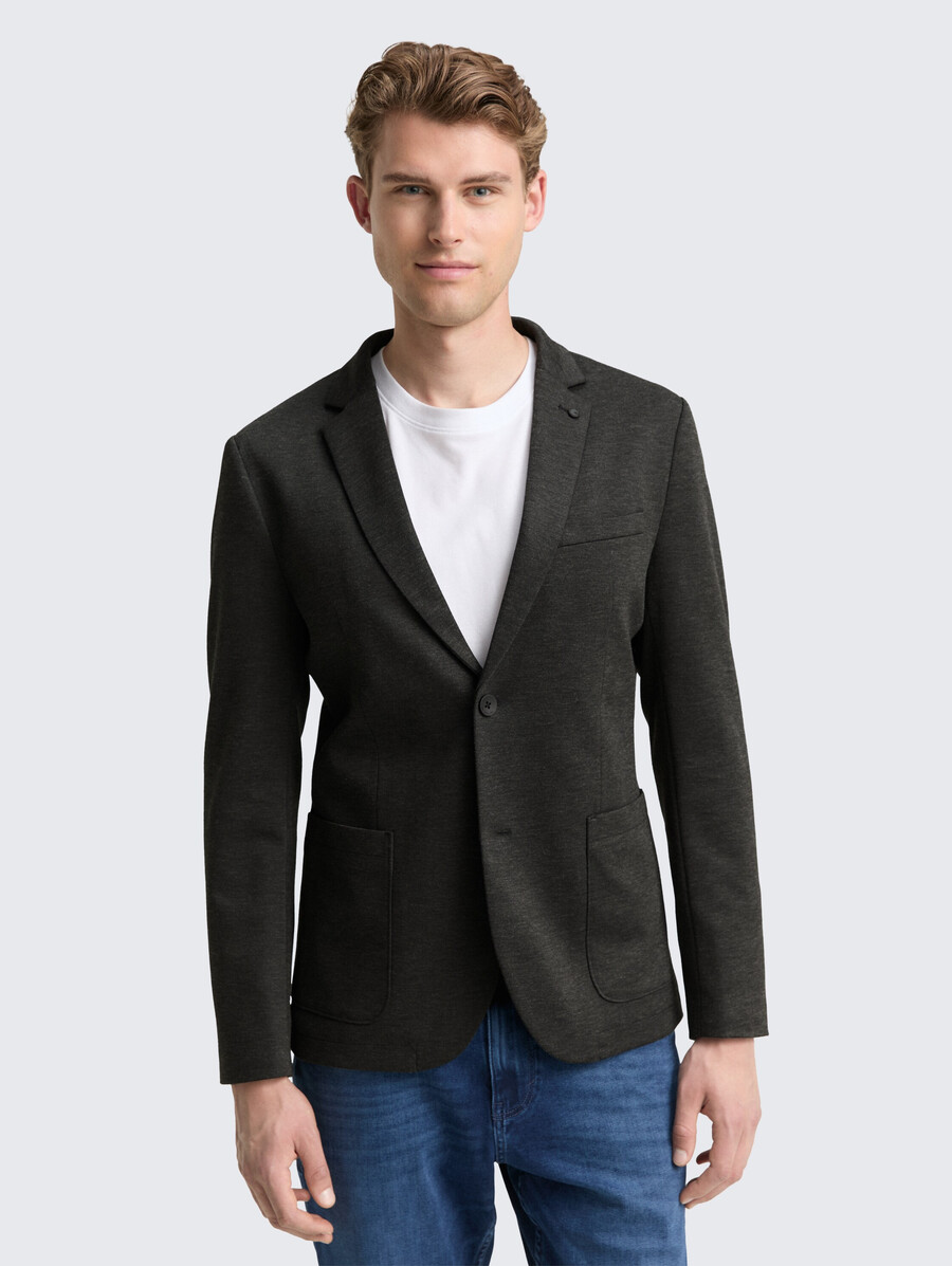 chaqueta de piqué de corte regular