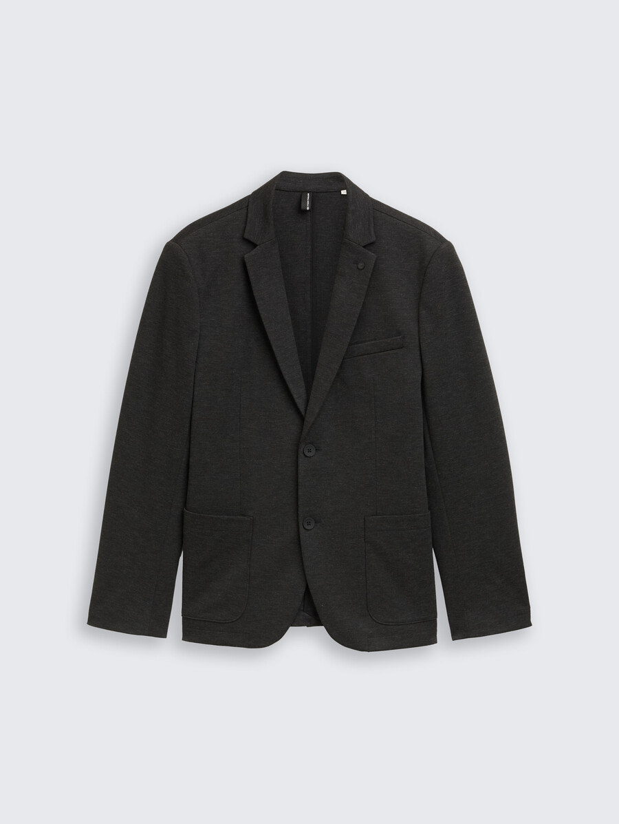 chaqueta de piqué de corte regular