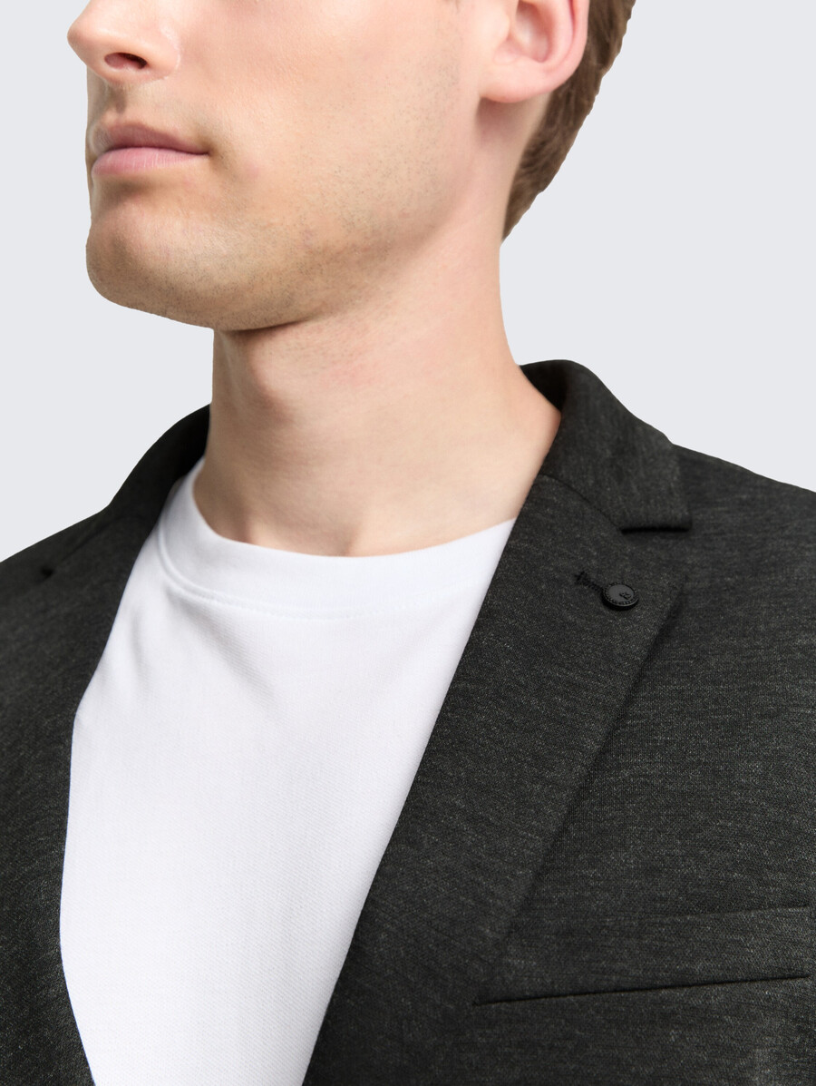 chaqueta de piqué de corte regular