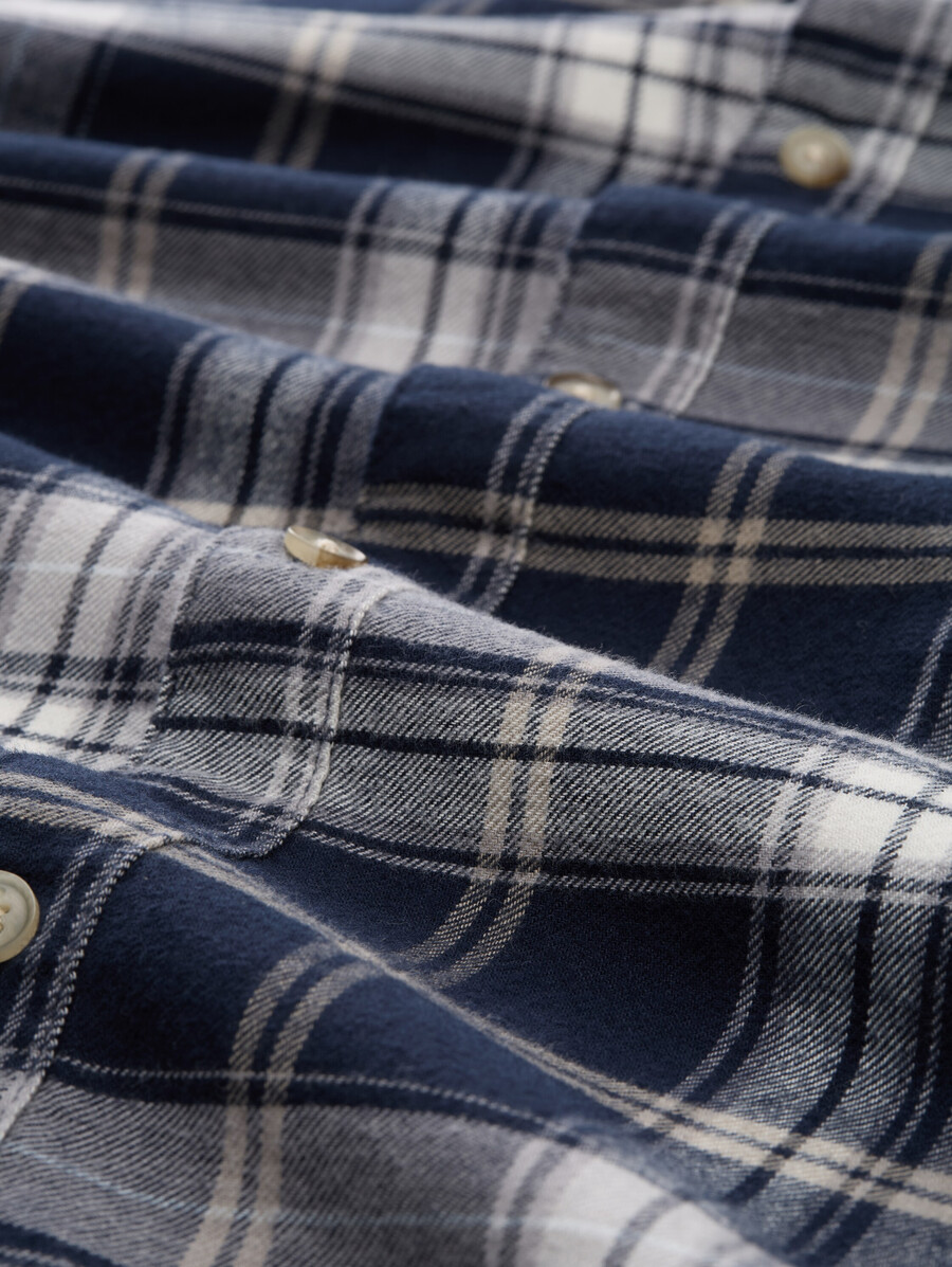 camisa de corte relajado con estampado de cuadros