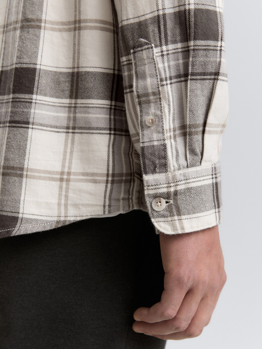 camisa de corte relajado con estampado de cuadros